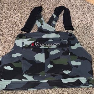 Champion cropped half overall top